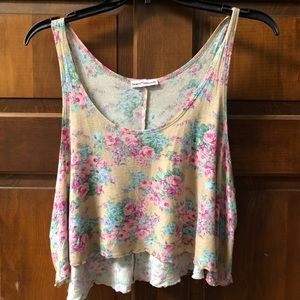 Floral Crop Tank Top